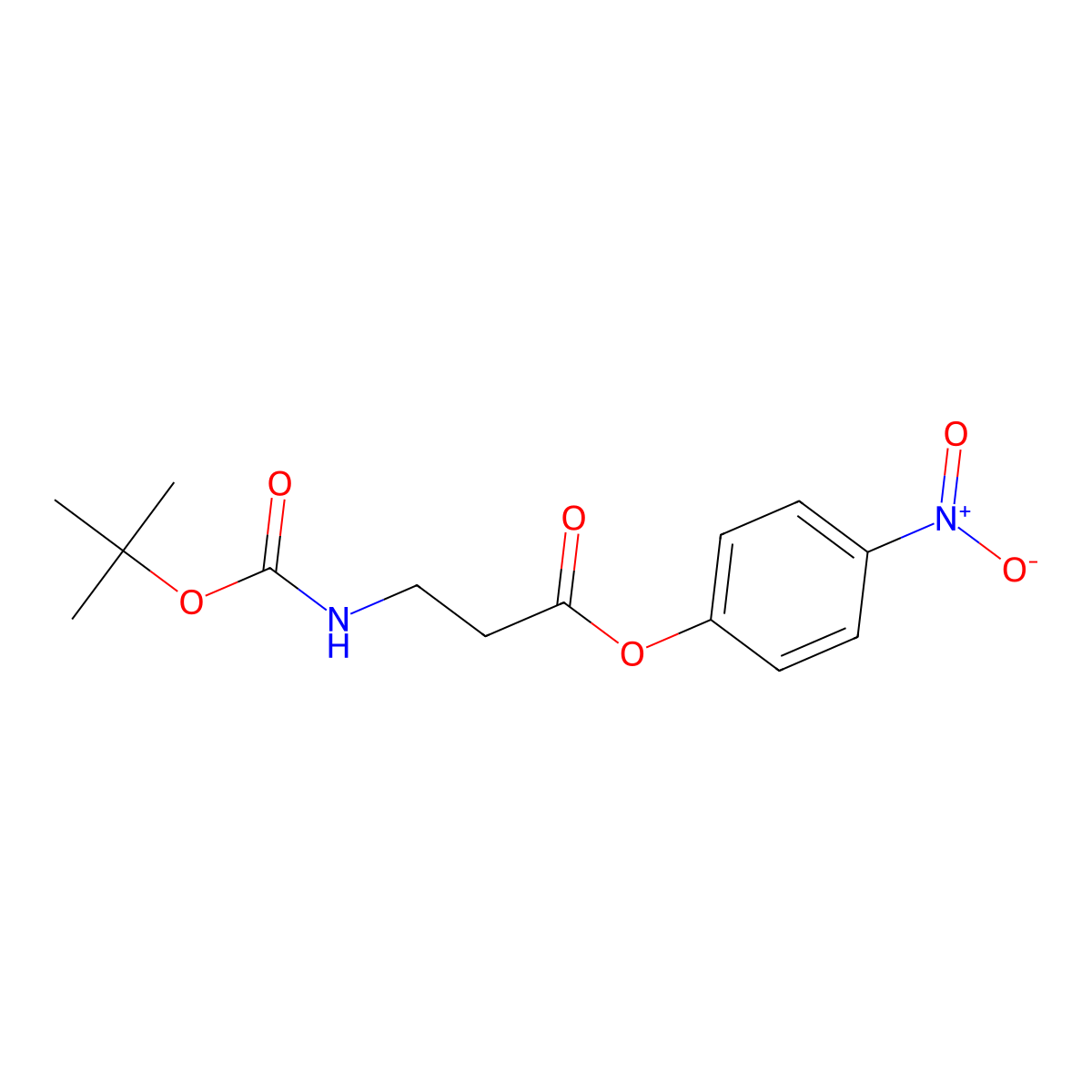Boc-beta-alanine 4-nitrophenyl ester molecular structure, CAS 17547-09-0