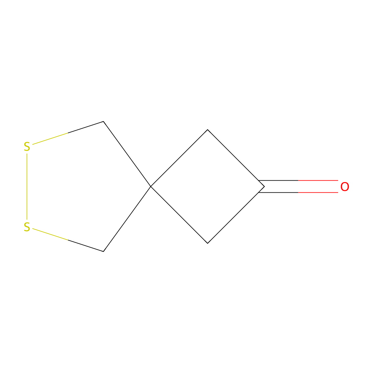 6,7-Dithiaspiro(3.4)octan-2-one molecular structure, CAS 17547-96-5
