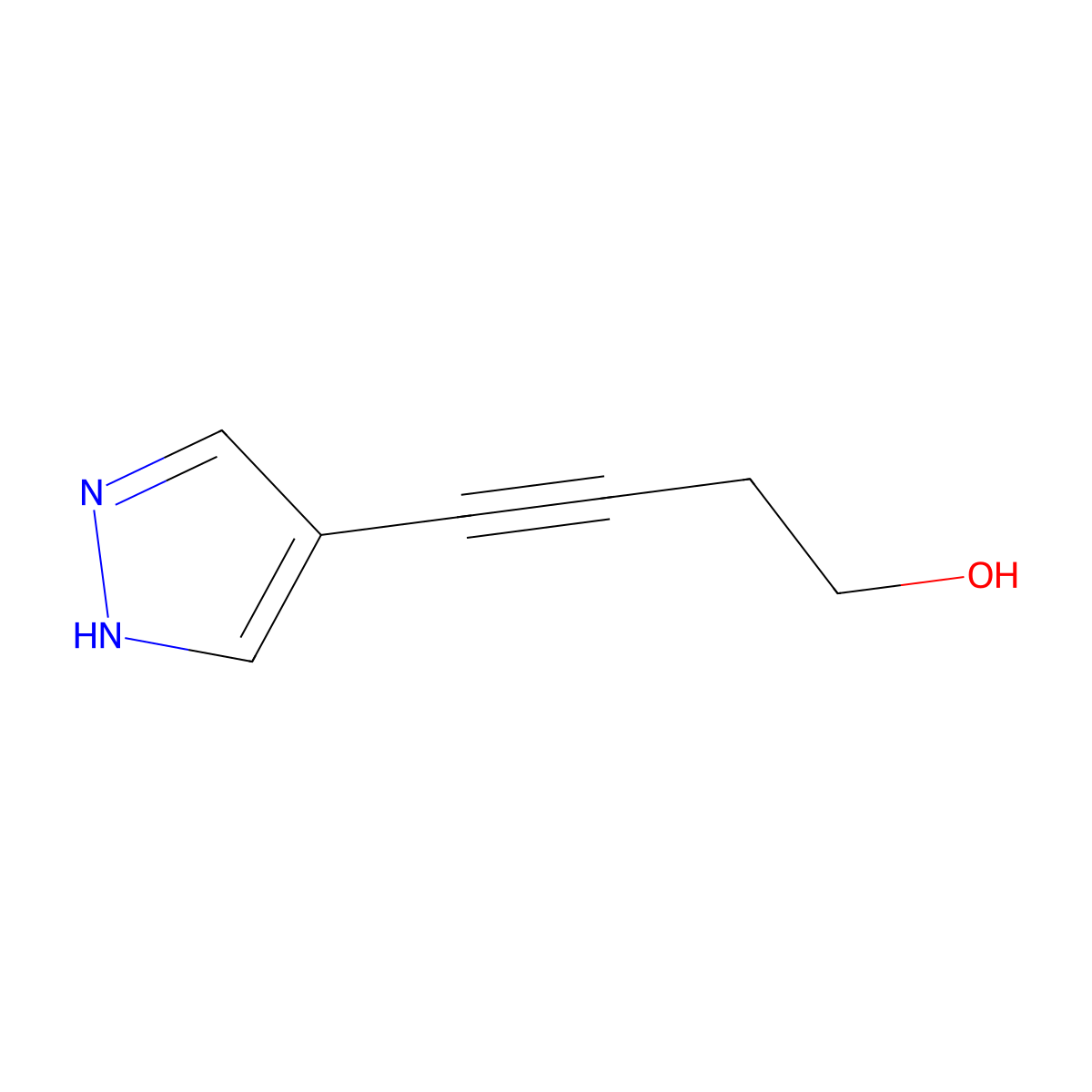 4-(1H-Pyrazol-4-yl)but-3-yn-1-ol molecular structure, CAS 175474-15-4