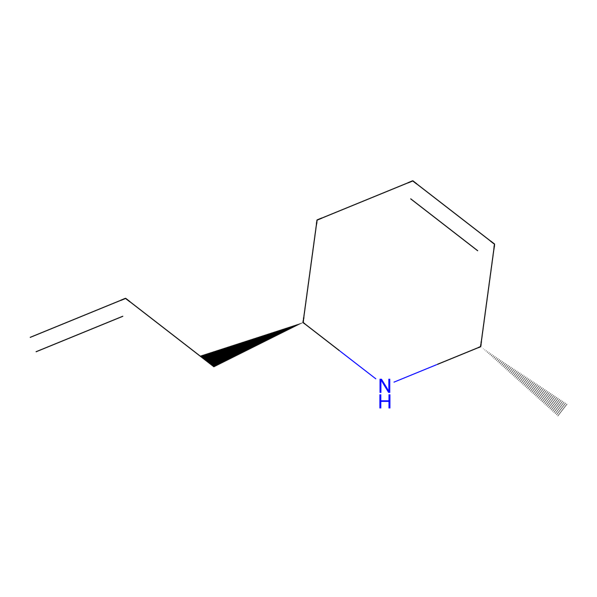 (2S,6S)-6-Methyl-2-(prop-2-en-1-yl)-1,2,3,6-tetrahydropyridine molecular structure, CAS 175478-18-9