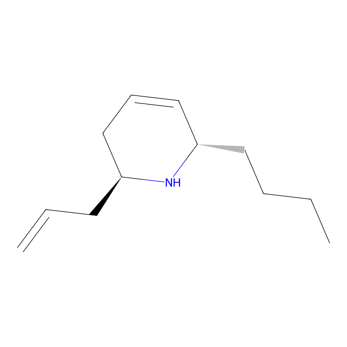 (2S,6S)-6-Butyl-2-(prop-2-en-1-yl)-1,2,3,6-tetrahydropyridine molecular structure, CAS 175478-19-0