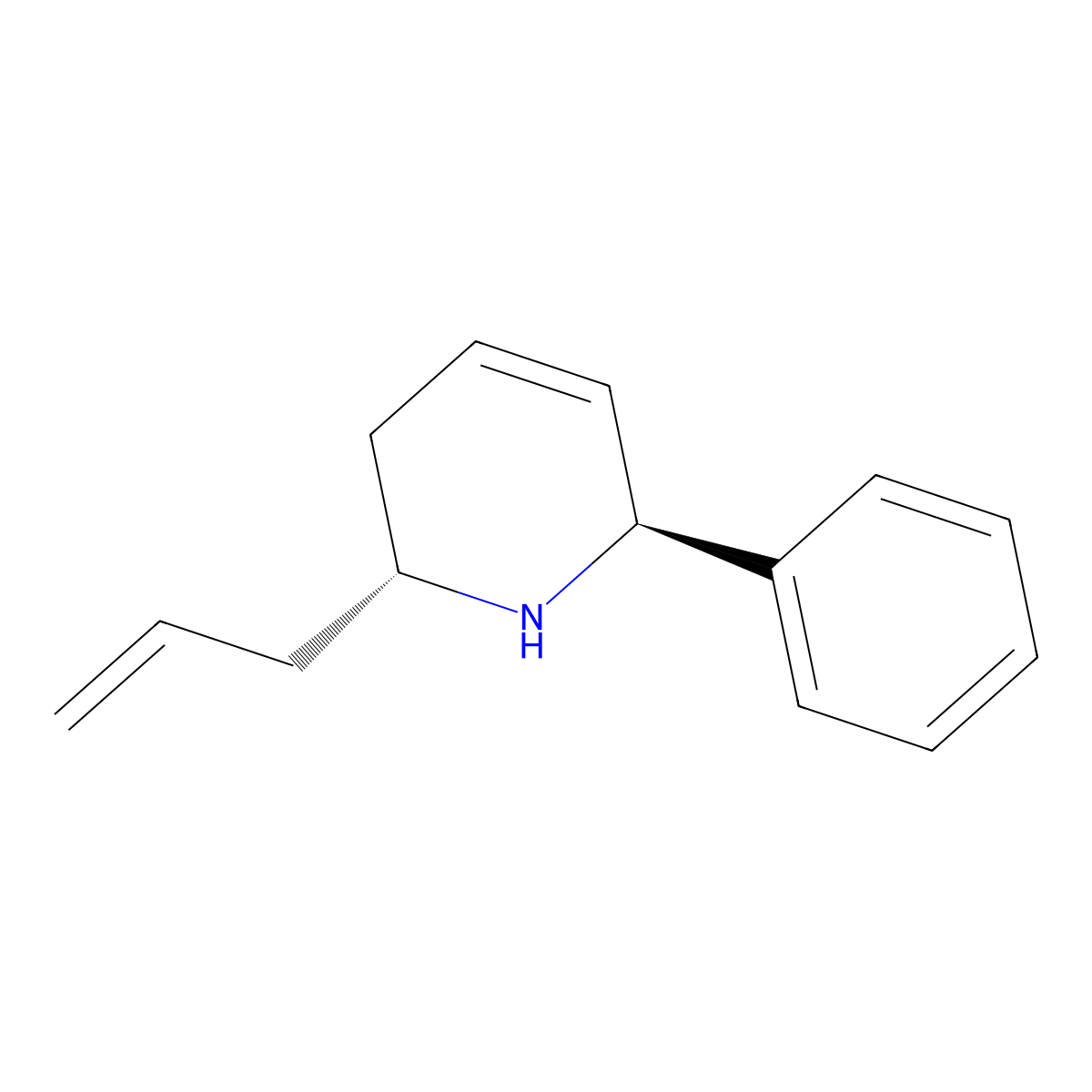 (2R,6S)-2-Allyl-6-phenyl-1,2,3,6-tetrahydropyridine molecular structure, CAS 175478-20-3
