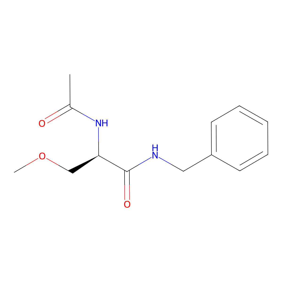 Lacosamide molecular structure, CAS 175481-26-2