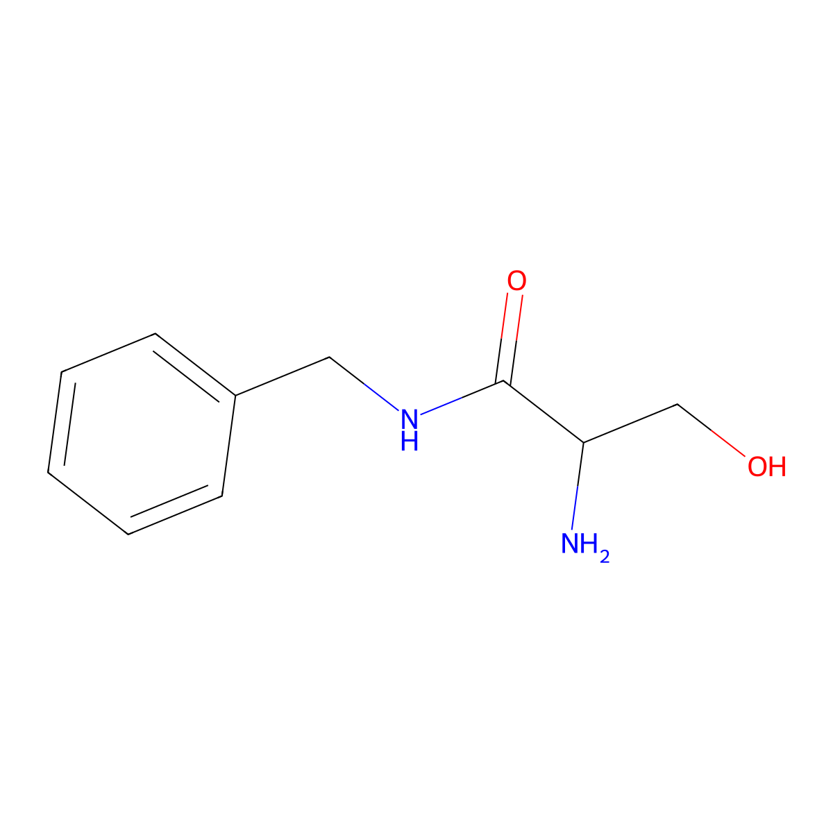 (2R)-2-Amino-3-hydroxy-N-(phenylmethyl)propanamide molecular structure, CAS 175481-39-7