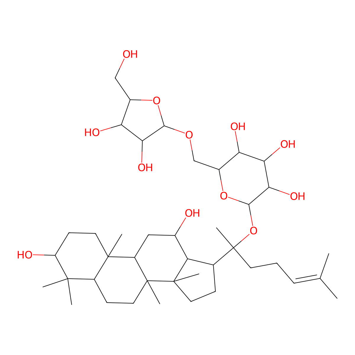 ginsenoside Mc molecular structure, CAS 175484-06-7