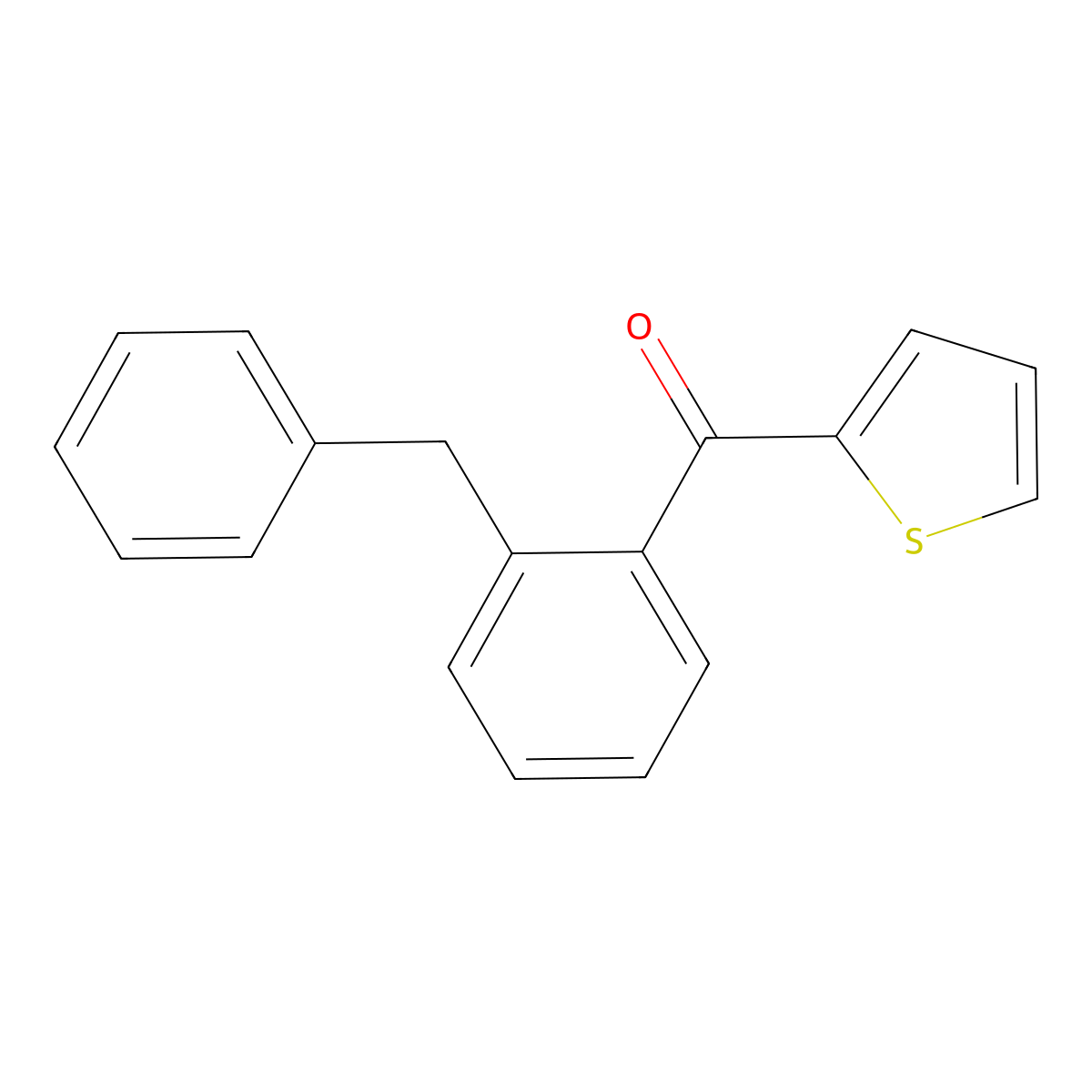 (2-Benzylphenyl)(thiophen-2-yl)methanone molecular structure, CAS 1755-74-4