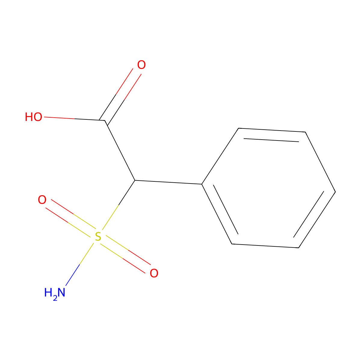 2-Phenyl-2-sulfamoylacetic acid molecular structure, CAS 17550-98-0
