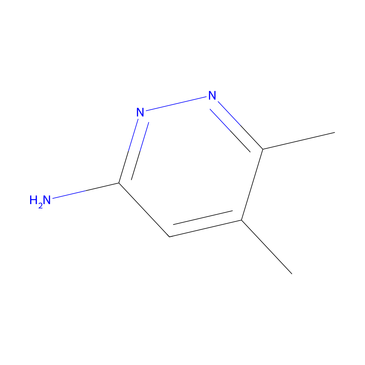 5,6-Dimethylpyridazin-3-amine molecular structure, CAS 17551-35-8