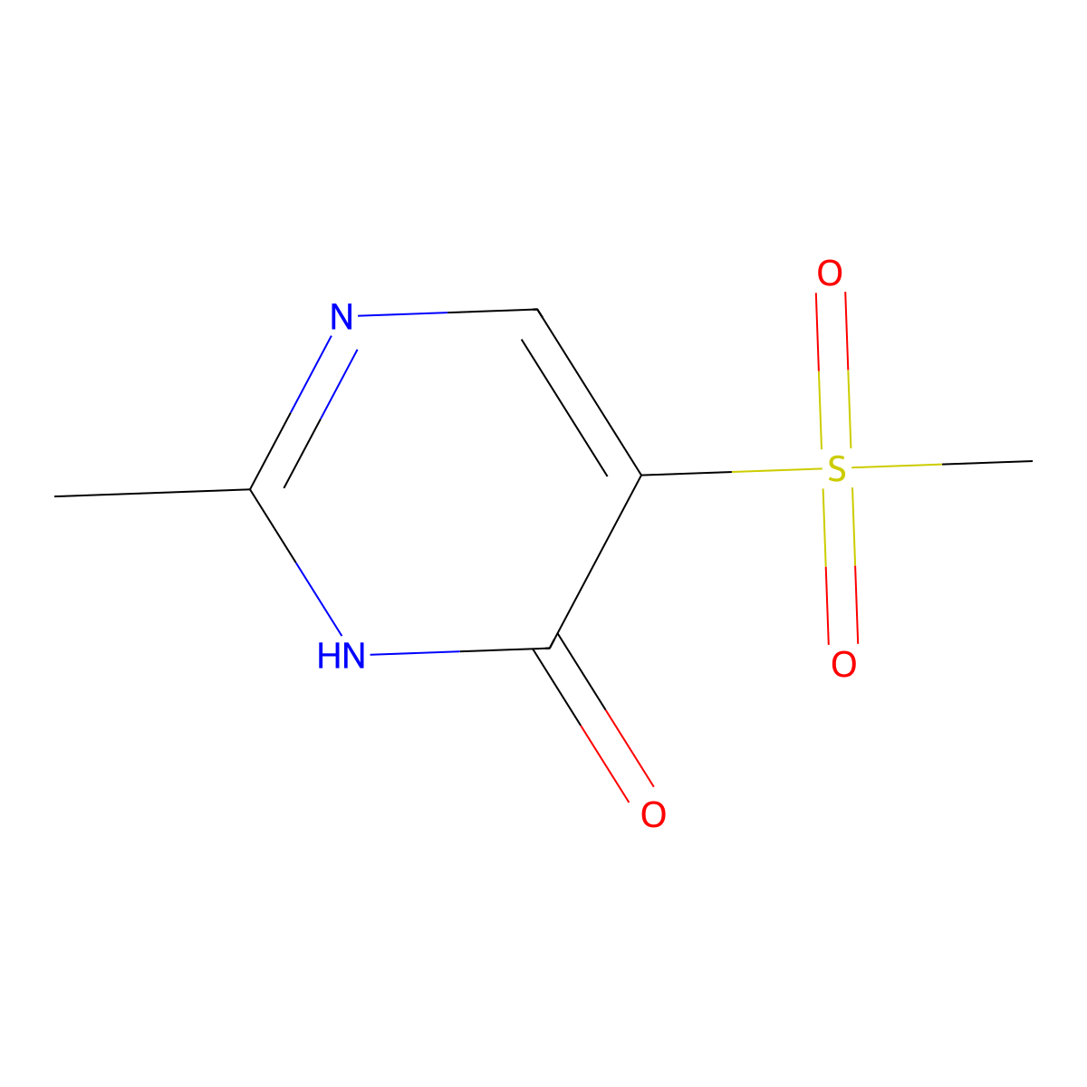 2-Methyl-5-methylsulfonyl-4-pyrimidinol molecular structure, CAS 17551-48-3