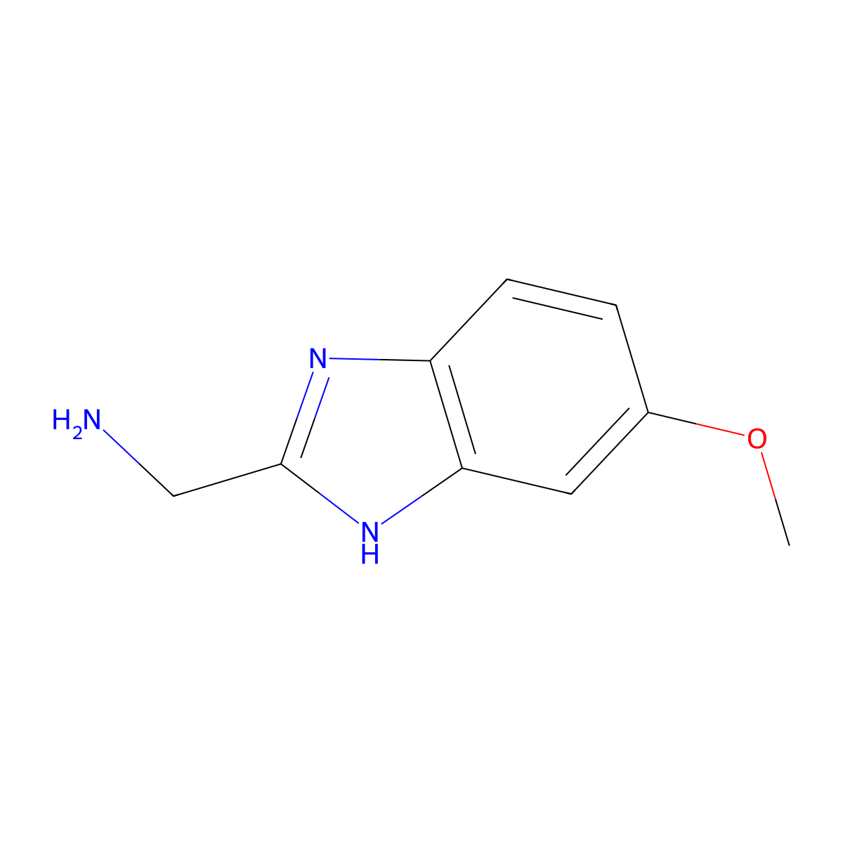 (5-Methoxy-1H-benzo[D]imidazol-2-YL)methanamine molecular structure, CAS 175530-52-6