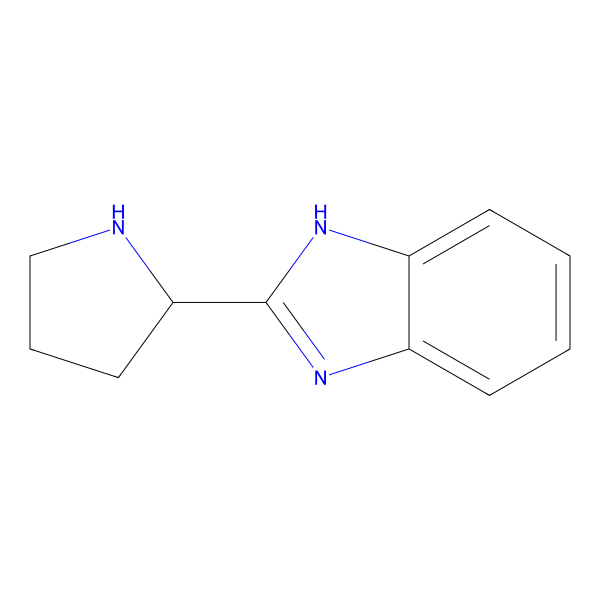 (R)-2-(Pyrrolidin-2-YL)-1H-benzo[D]imidazole molecular structure, CAS 175530-90-2