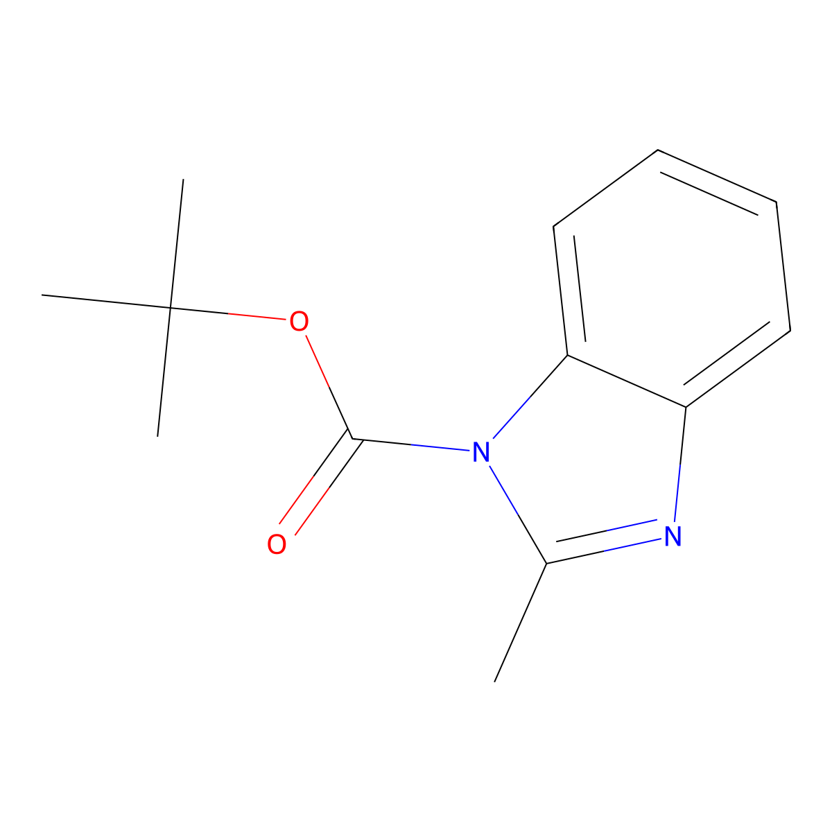 tert-butyl2-methyl-1H-benzo[d]imidazole-1-carboxylate molecular structure, CAS 175531-34-7