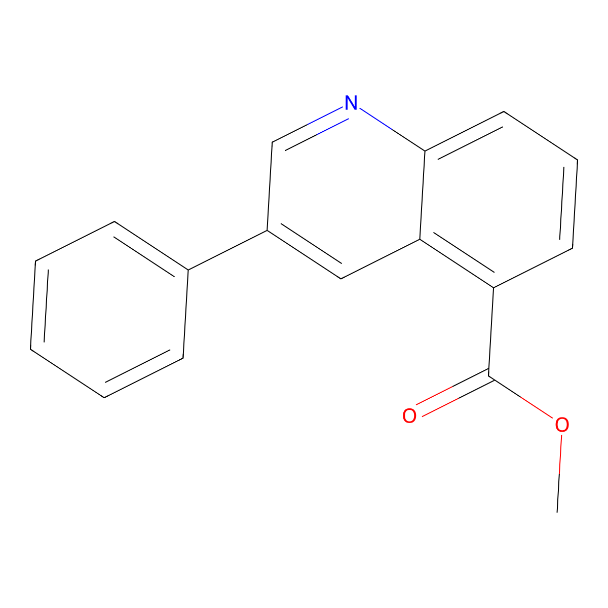 Methyl 3-phenyl-5-quinolinecarboxylate molecular structure, CAS 175533-33-2