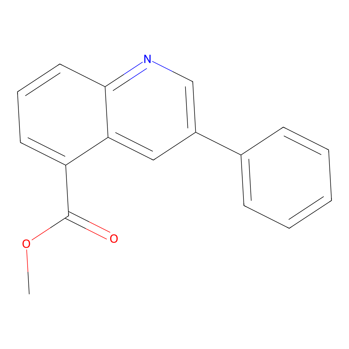 Methyl 3-phenyl-5-quinolinecarboxylate molecular structure, CAS 175533-33-2