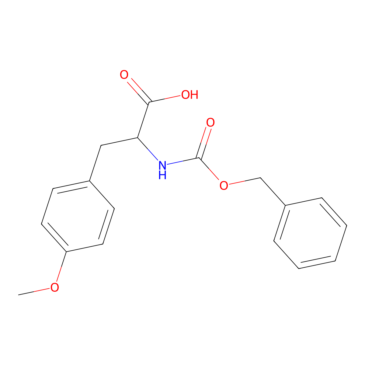(2S)-2-{[(benzyloxy)carbonyl]amino}-3-(4-methoxyphenyl)propanoic acid molecular structure, CAS 17554-34-6