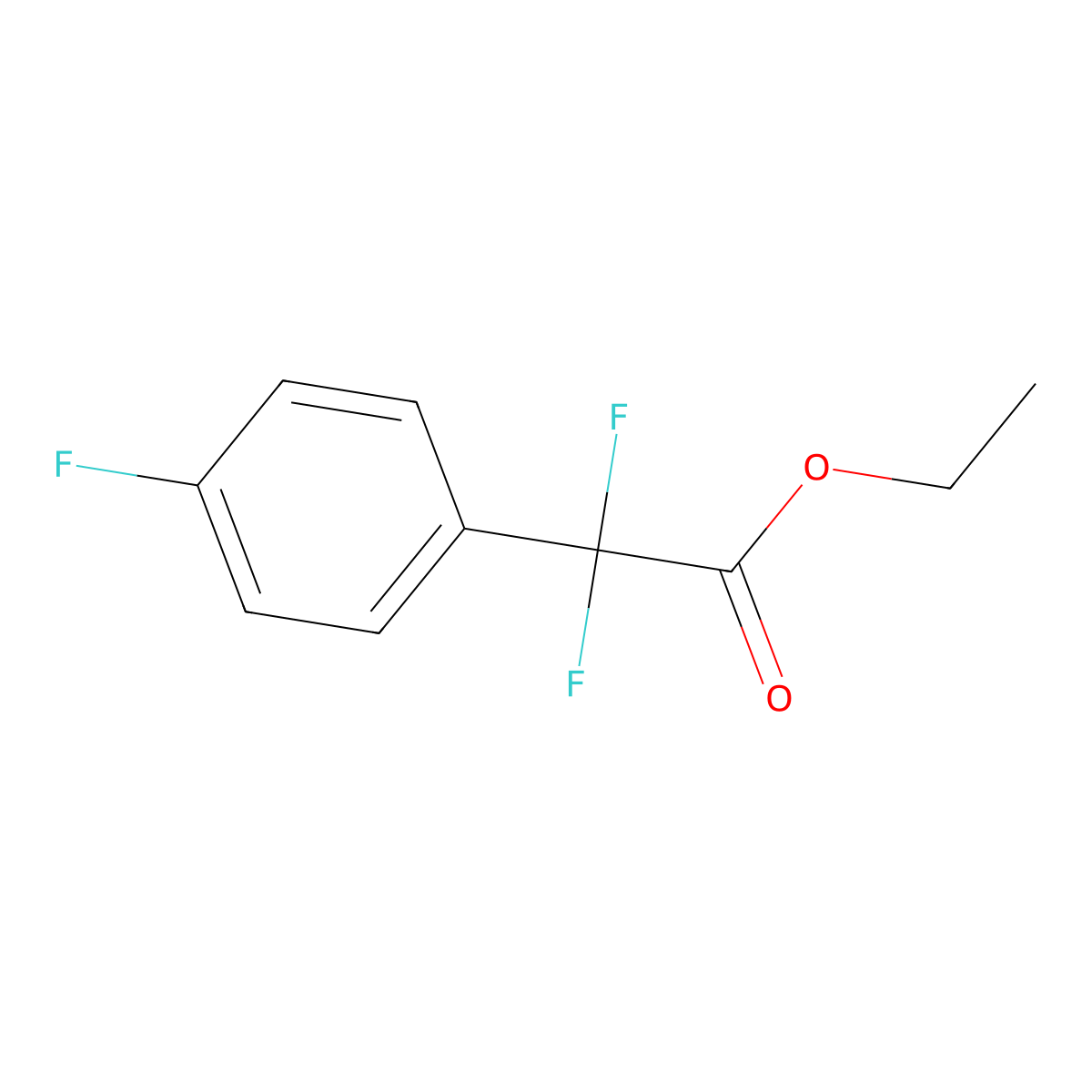 Ethyl 2,2-difluoro-2-(4-fluorophenyl)acetate molecular structure, CAS 175543-23-4