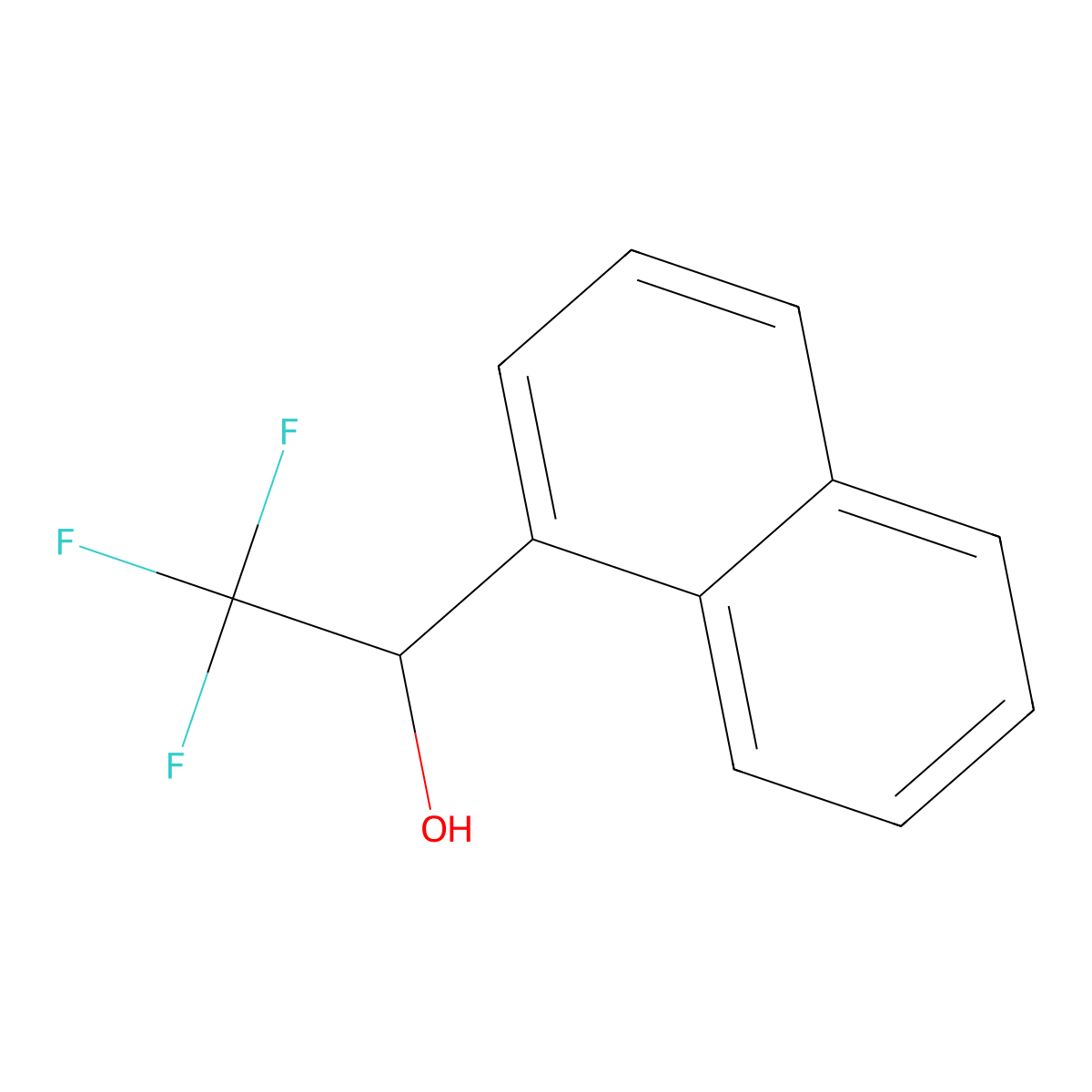 2,2,2-Trifluoro-1-(naphthalen-1-yl)ethanol molecular structure, CAS 17556-44-4
