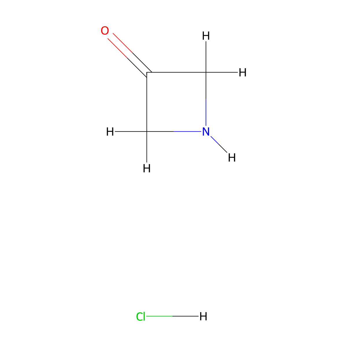 Azetidin-3-one Hydrochloride molecular structure, CAS 17557-84-5