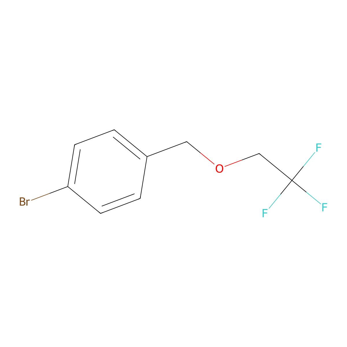 1-Bromo-4-((2,2,2-trifluoroethoxy)methyl)benzene molecular structure, CAS 175588-83-7