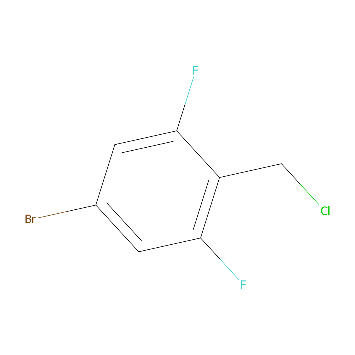 5-Bromo-2-(chloromethyl)-1,3-difluorobenzene molecular structure, CAS 175589-02-3