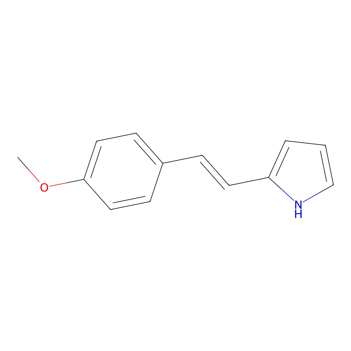 2-[(E)-2-(4-methoxyphenyl)ethenyl]-1H-pyrrole molecular structure, CAS 17559-59-0