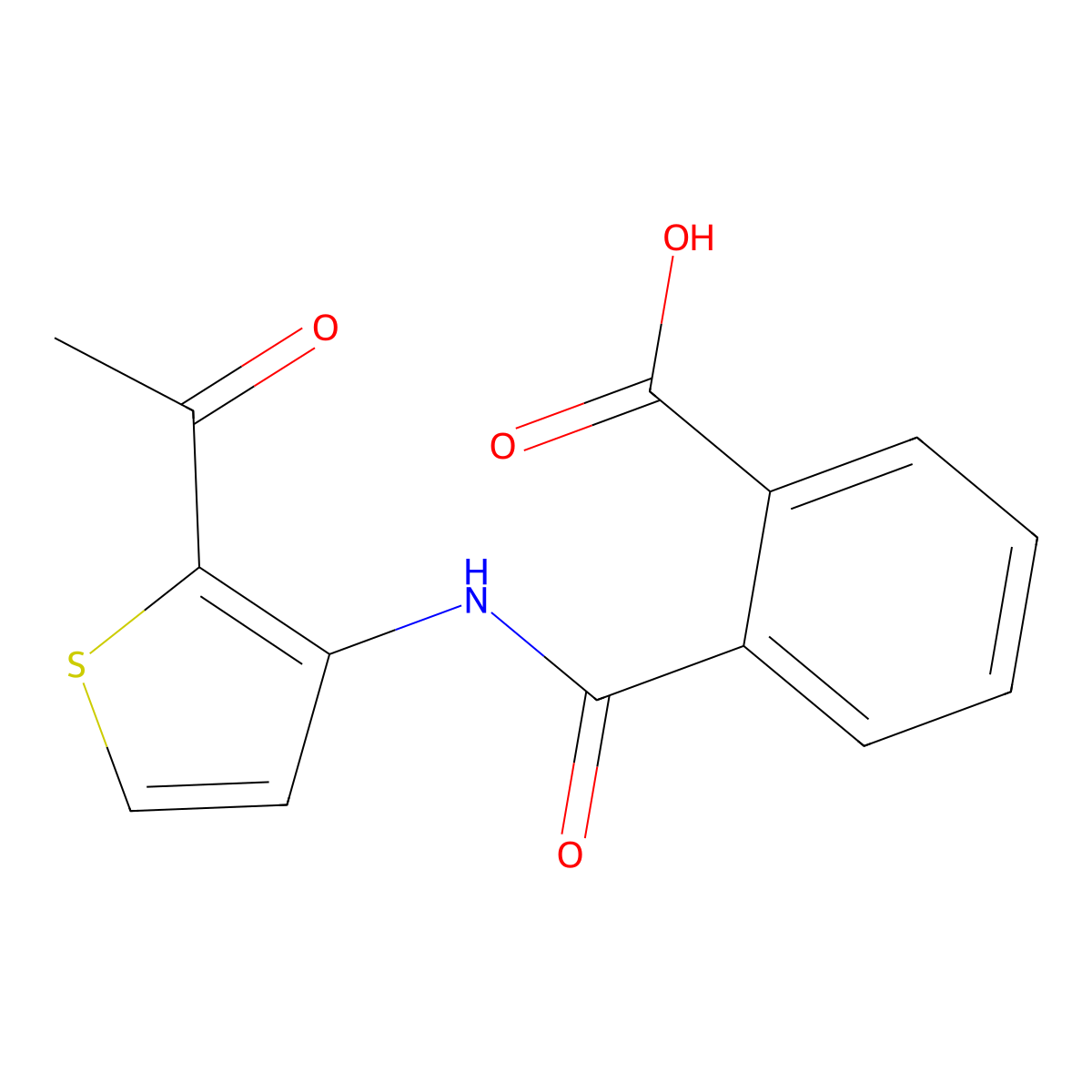 N-(2-Acetylthiophen-3-yl)phthalamic acid molecular structure, CAS 175602-10-5