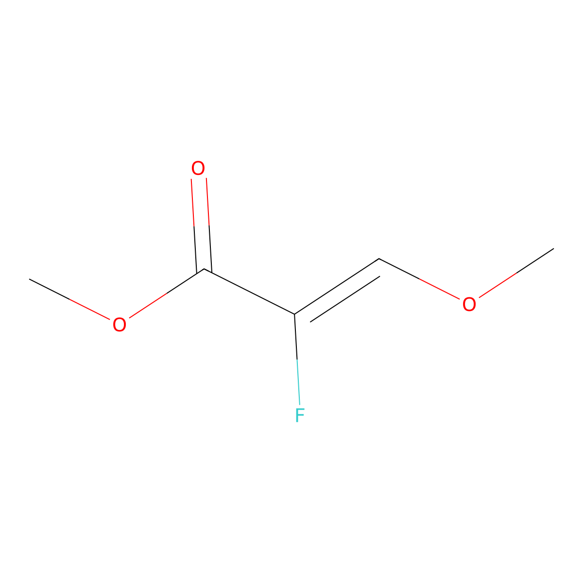 2-Propenoic acid, 2-fluoro-3-methoxy-, methyl ester molecular structure, CAS 175609-70-8