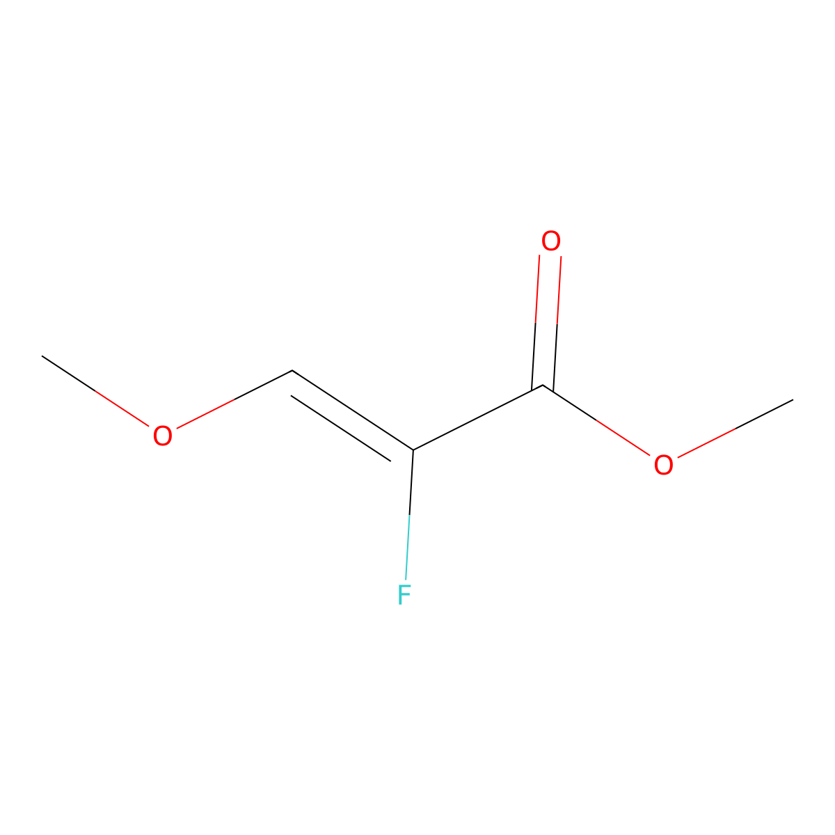 2-Propenoic acid, 2-fluoro-3-methoxy-, methyl ester molecular structure, CAS 175609-70-8