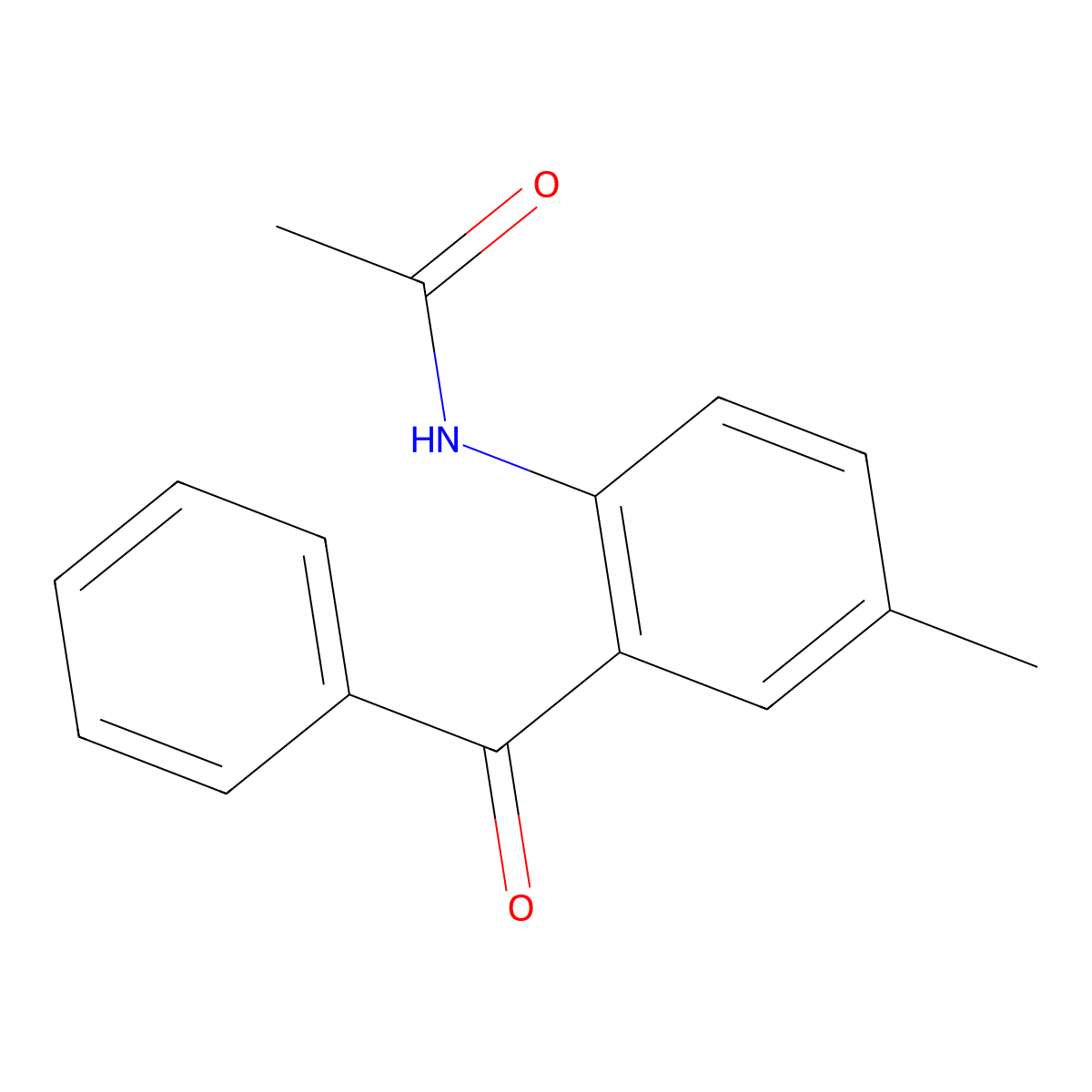 N-(2-benzoyl-4-methylphenyl)acetamide molecular structure, CAS 17562-45-7
