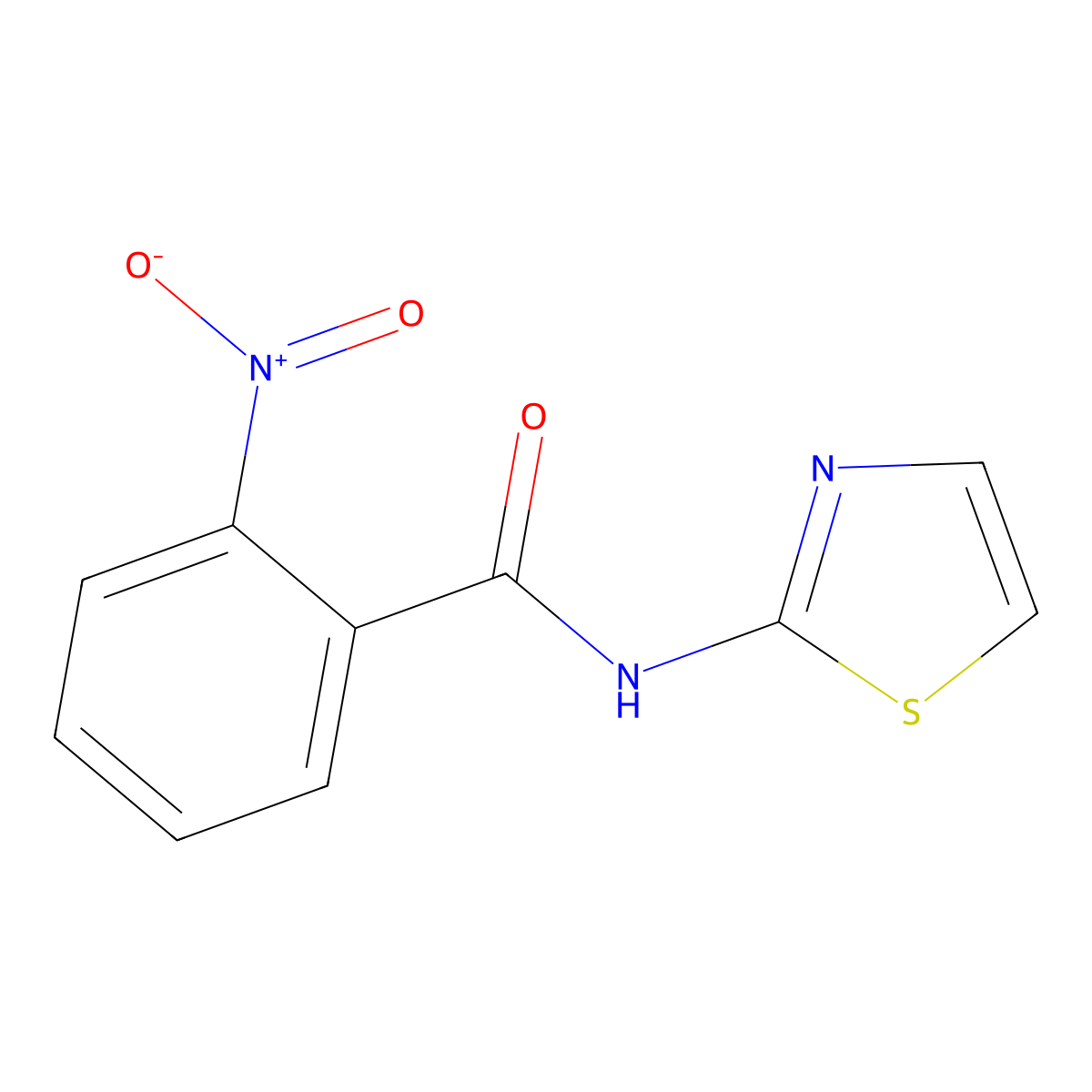 2-nitro-N-1,3-thiazol-2-ylbenzamide molecular structure, CAS 175653-42-6