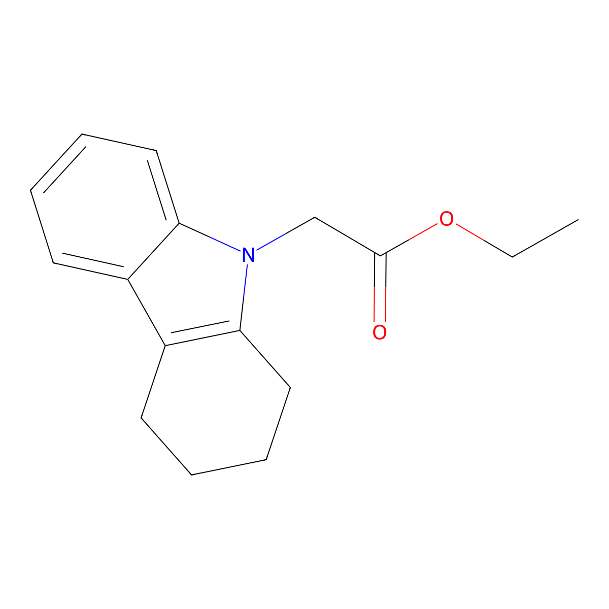 Ethyl 2-(3,4-dihydro-1H-carbazol-9(2H)-yl)acetate molecular structure, CAS 175654-38-3