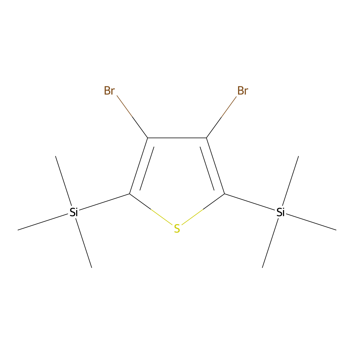 2,5-Di(trimethylsilyl)-3,4-dibromothiophene molecular structure, CAS 175658-90-9