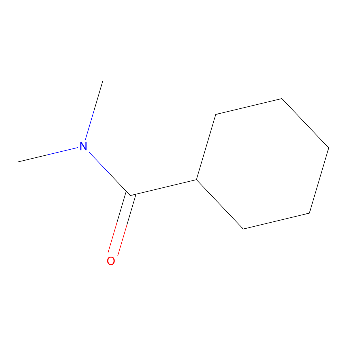 N,N-Dimethylcyclohexanecarboxamide molecular structure, CAS 17566-51-7