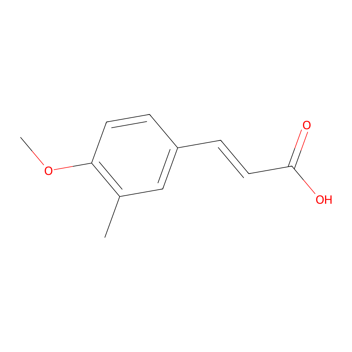 3-(4-Methoxy-3-methylphenyl)acrylic acid molecular structure, CAS 175675-62-4