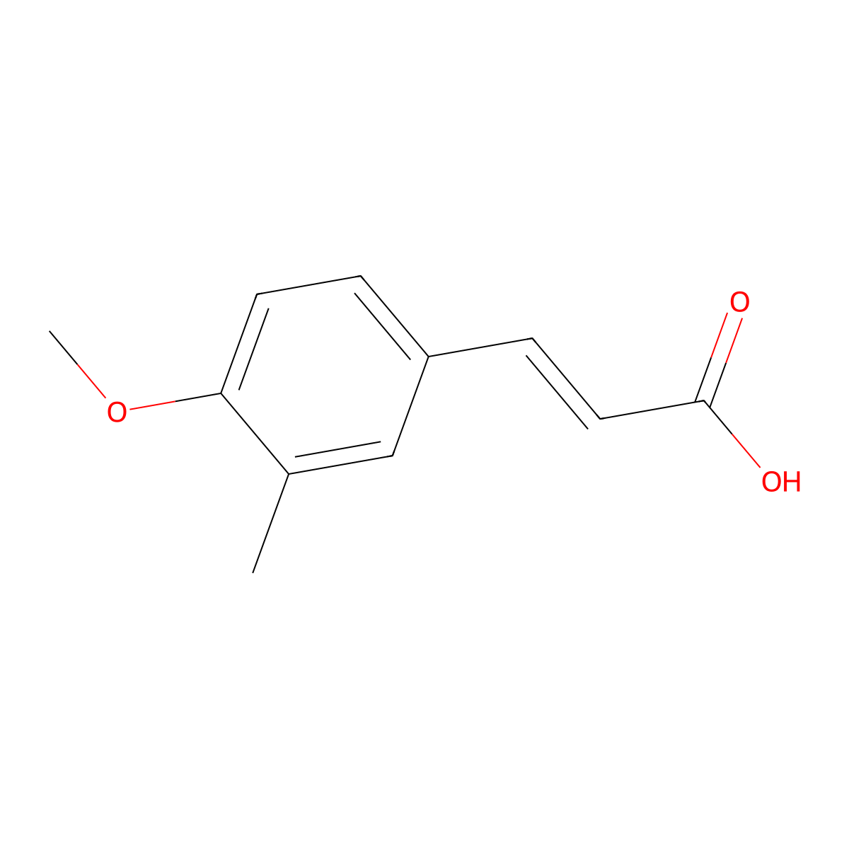 3-(4-Methoxy-3-methylphenyl)acrylic acid molecular structure, CAS 175675-62-4