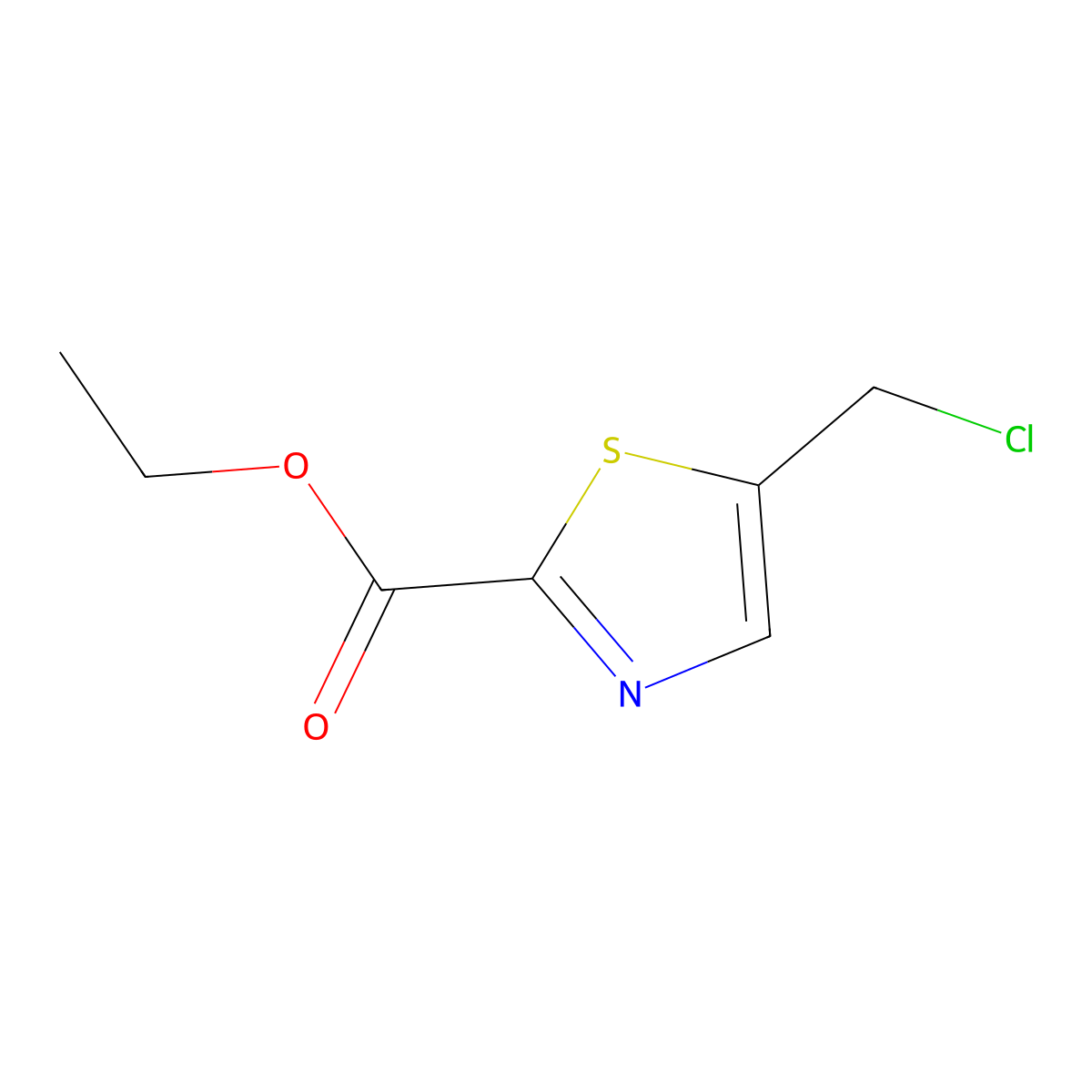 Ethyl 5-(chloromethyl)-1,3-thiazole-2-carboxylate molecular structure, CAS 175675-74-8