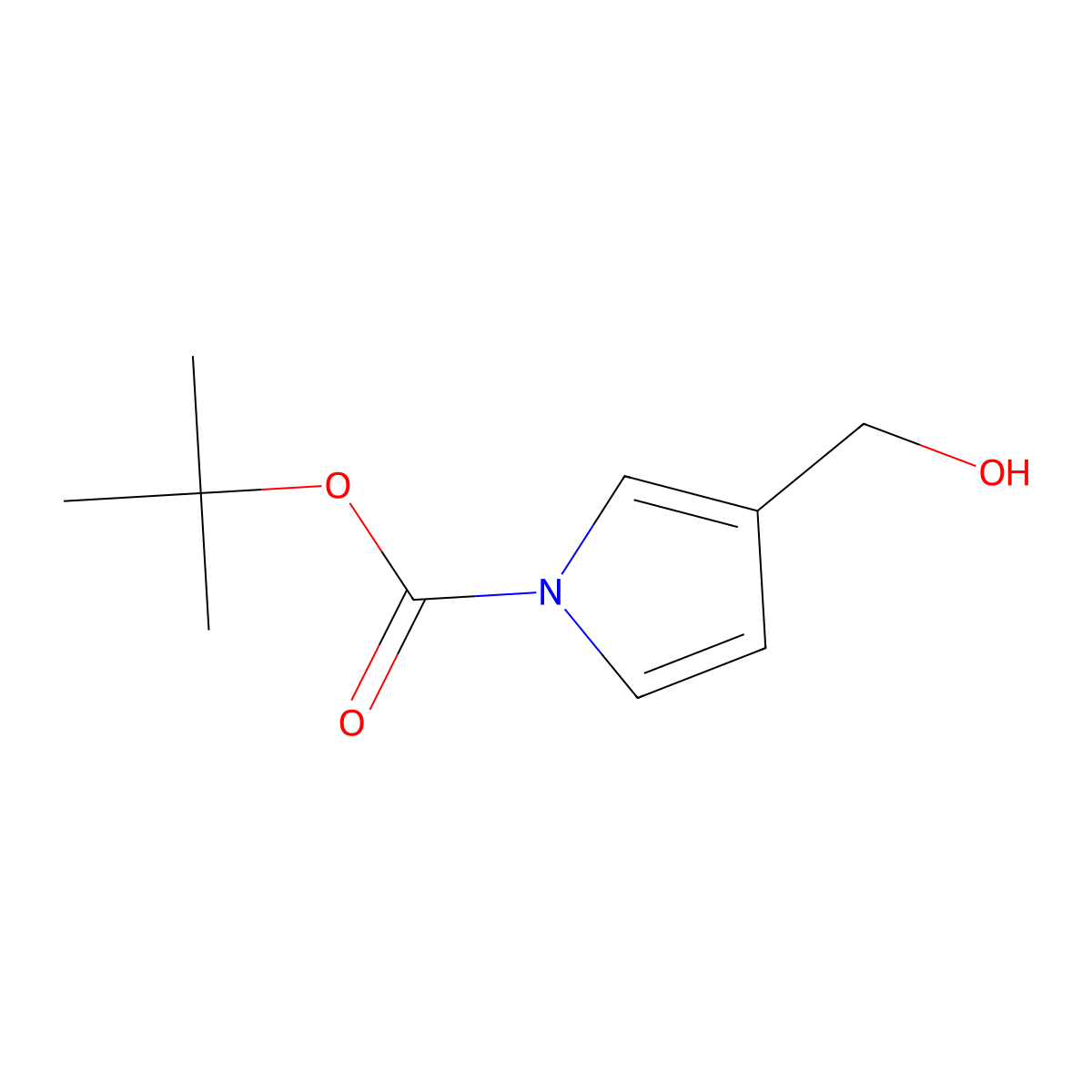 1-Boc-1H-pyrrole-3-methanol molecular structure, CAS 175689-35-7