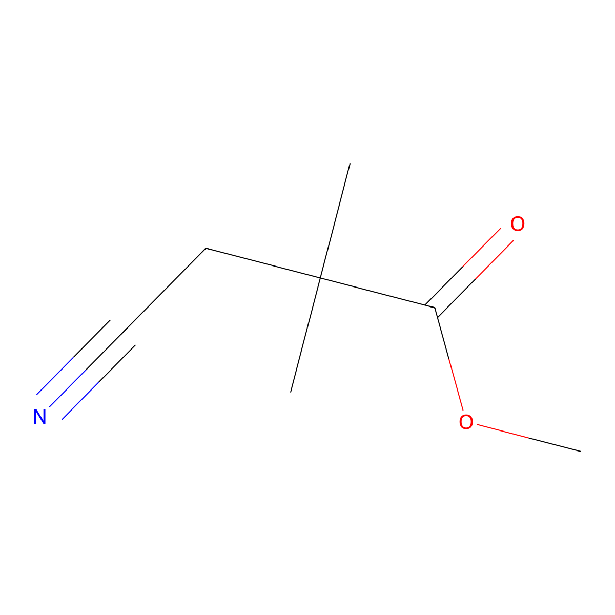 Methyl 3-cyano-2,2-dimethylpropanoate molecular structure, CAS 175697-97-9