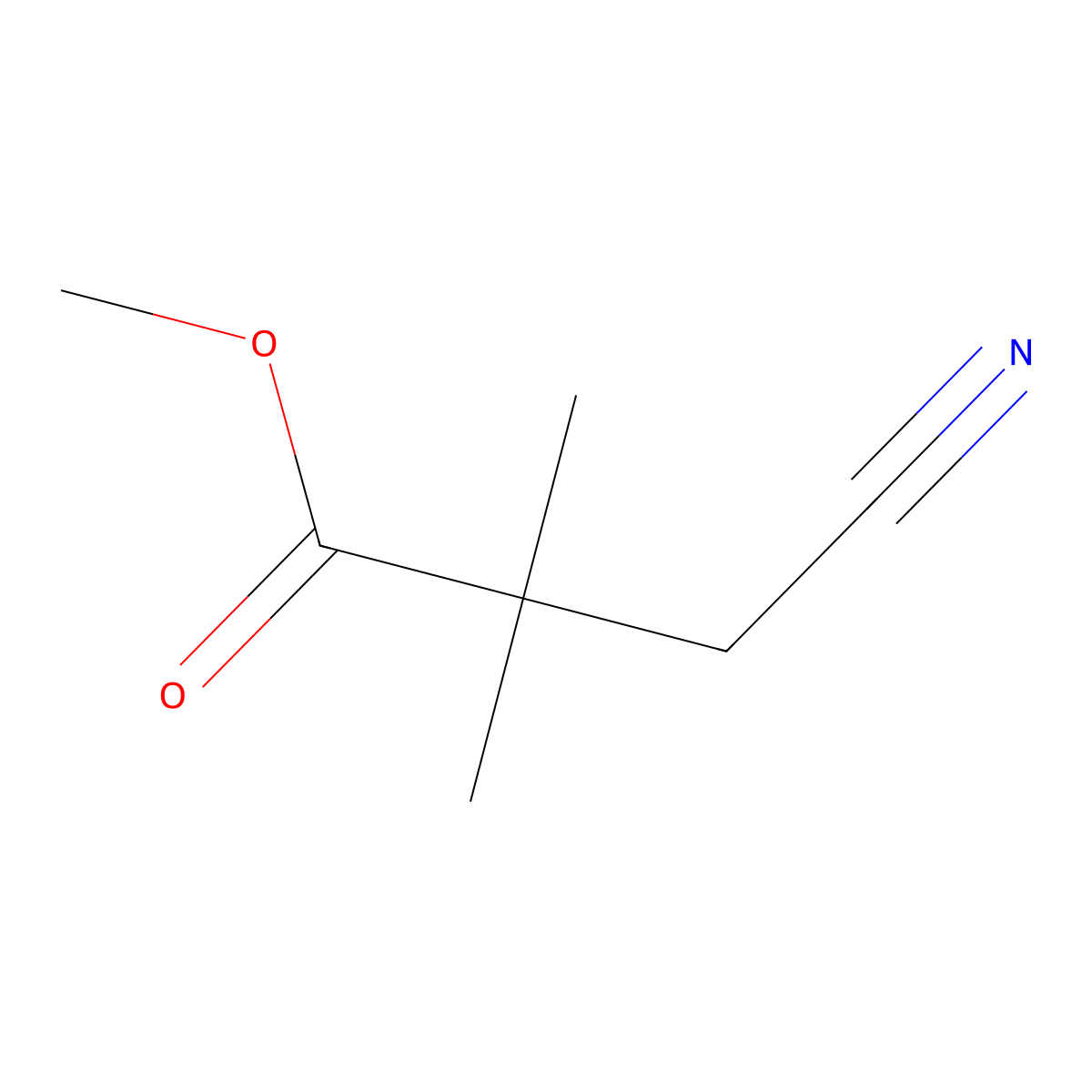 Methyl 3-cyano-2,2-dimethylpropanoate molecular structure, CAS 175697-97-9
