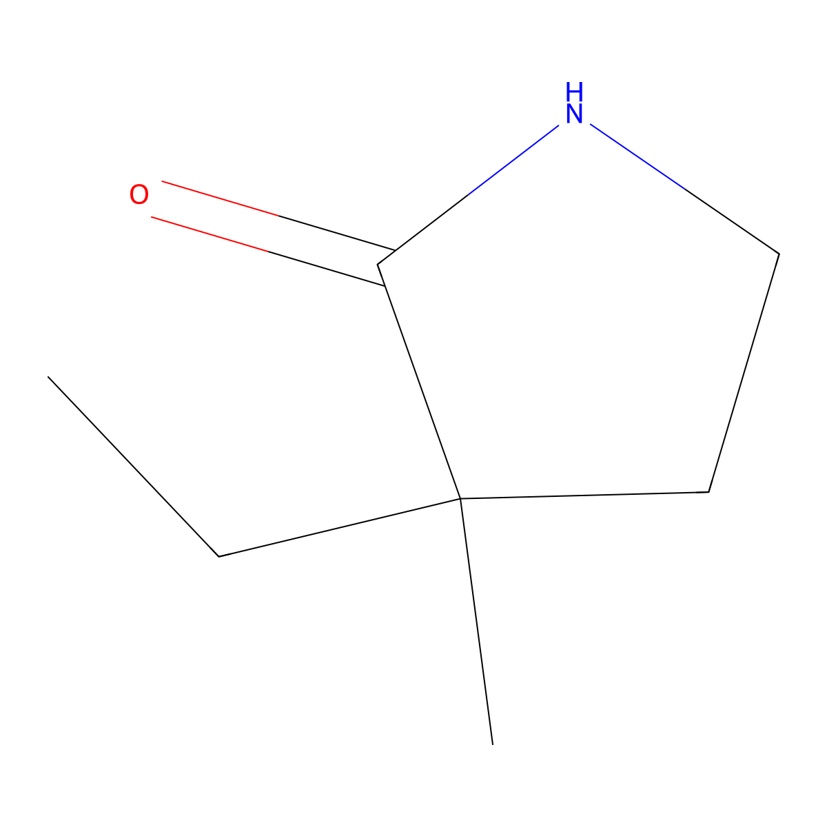 3-Ethyl-3-methylpyrrolidin-2-one molecular structure, CAS 175698-04-1