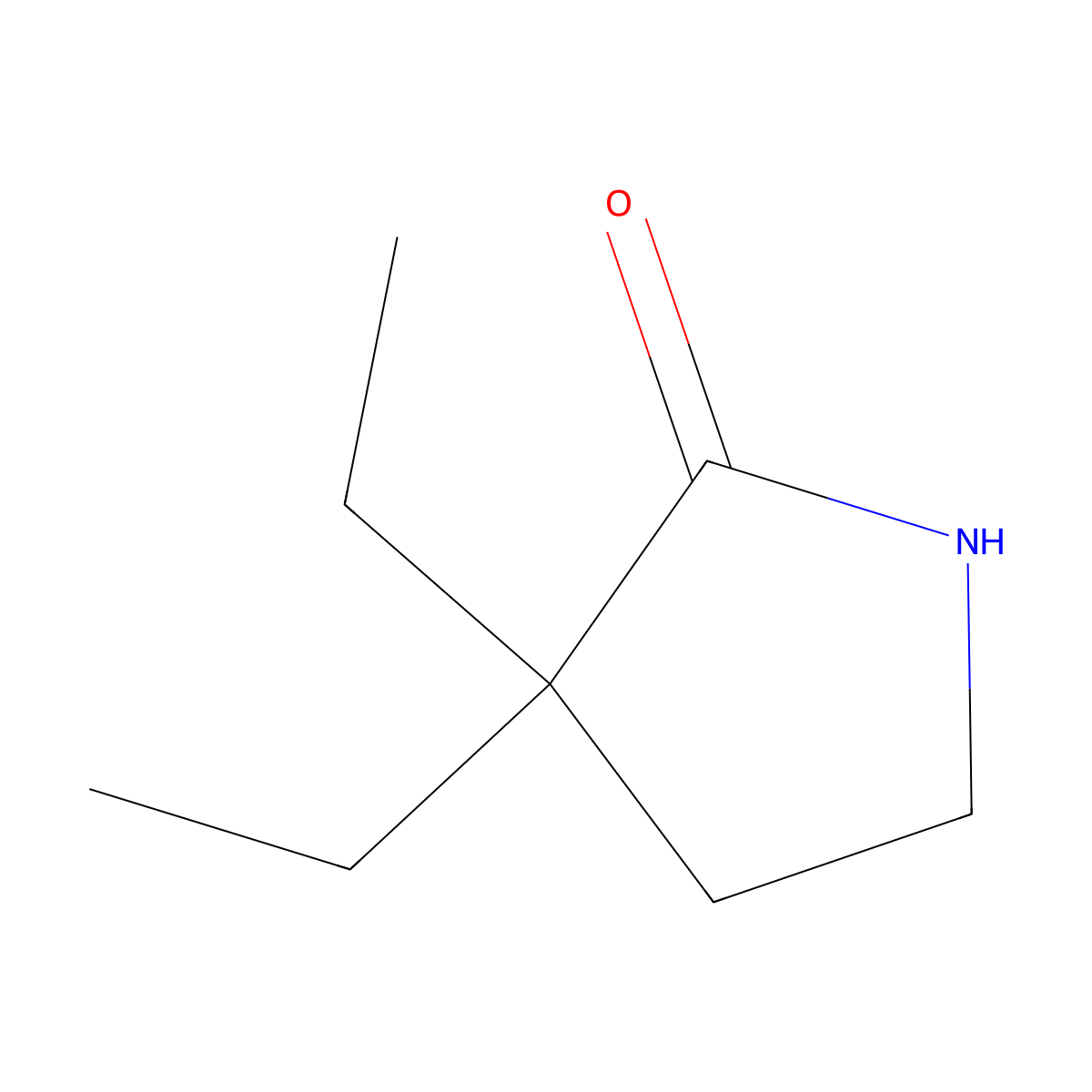 3,3-Diethyl-2-pyrrolidinone molecular structure, CAS 175698-05-2