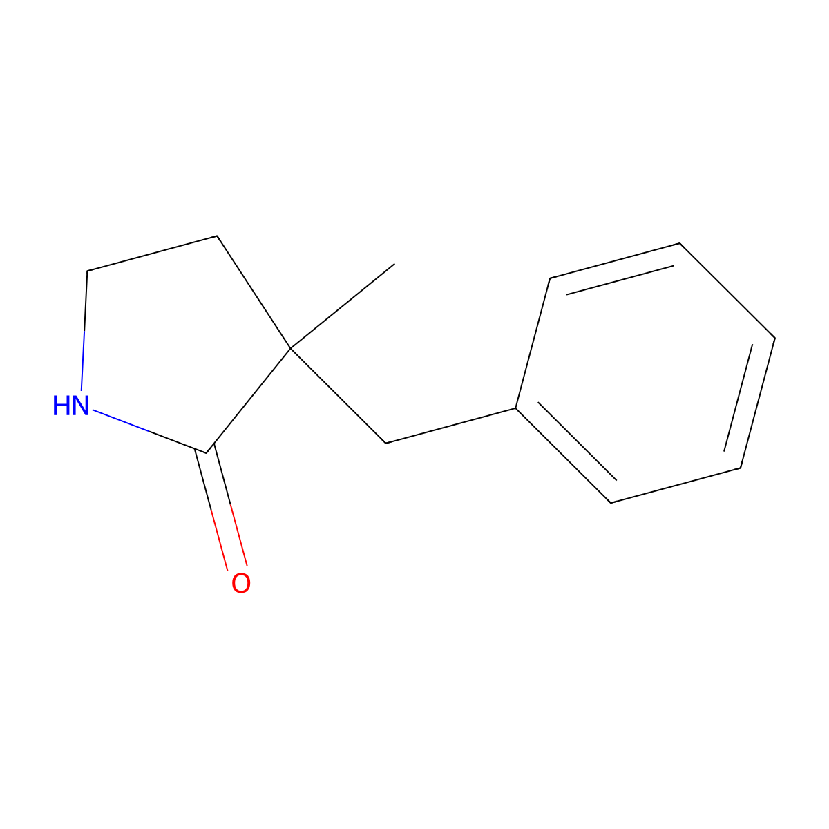 3-Benzyl-3-methylpyrrolidin-2-one molecular structure, CAS 175698-09-6