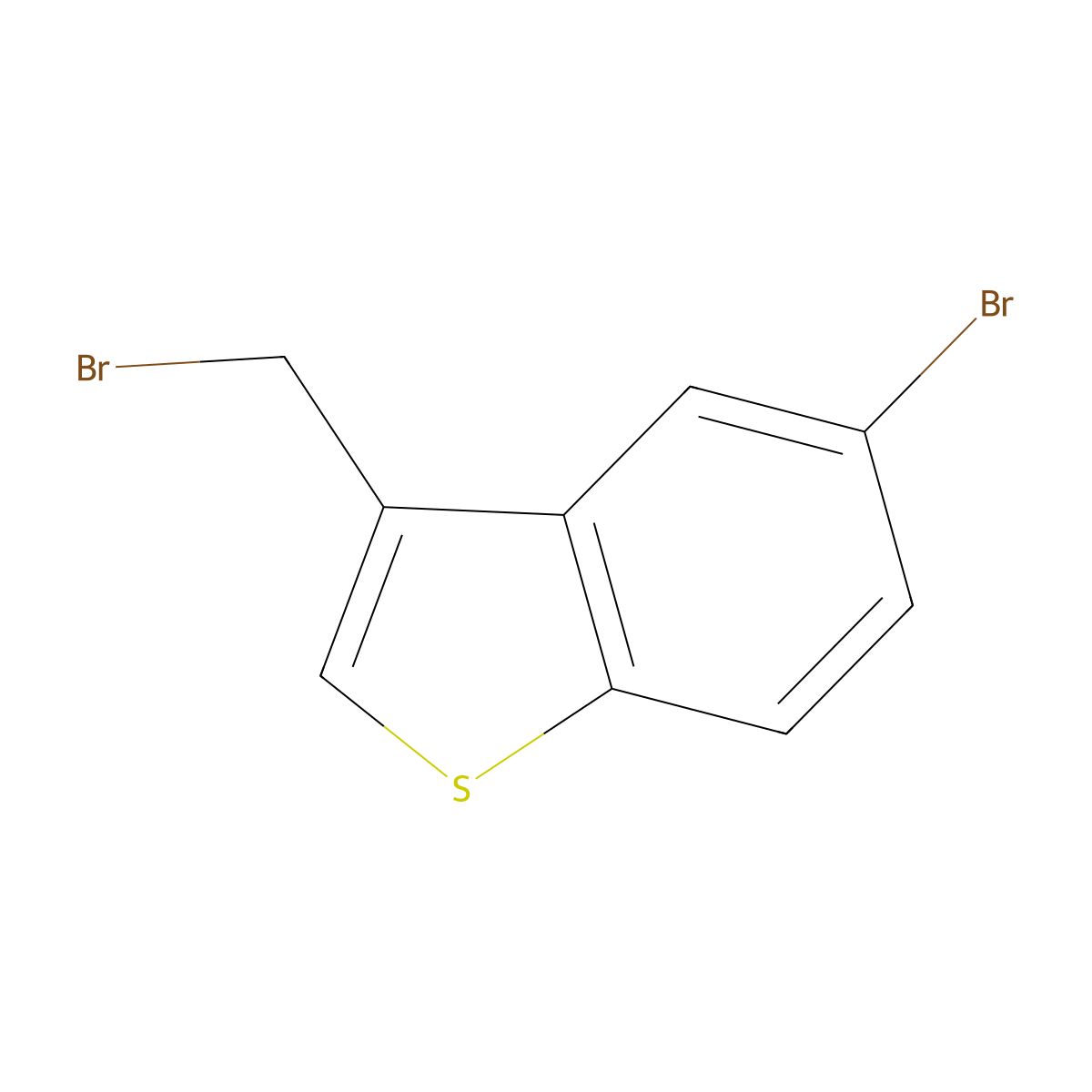 5-Bromo-3-(bromomethyl)-1-benzothiophene molecular structure, CAS 1757-24-0