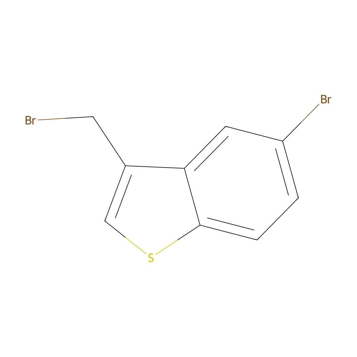 5-Bromo-3-(bromomethyl)-1-benzothiophene molecular structure, CAS 1757-24-0