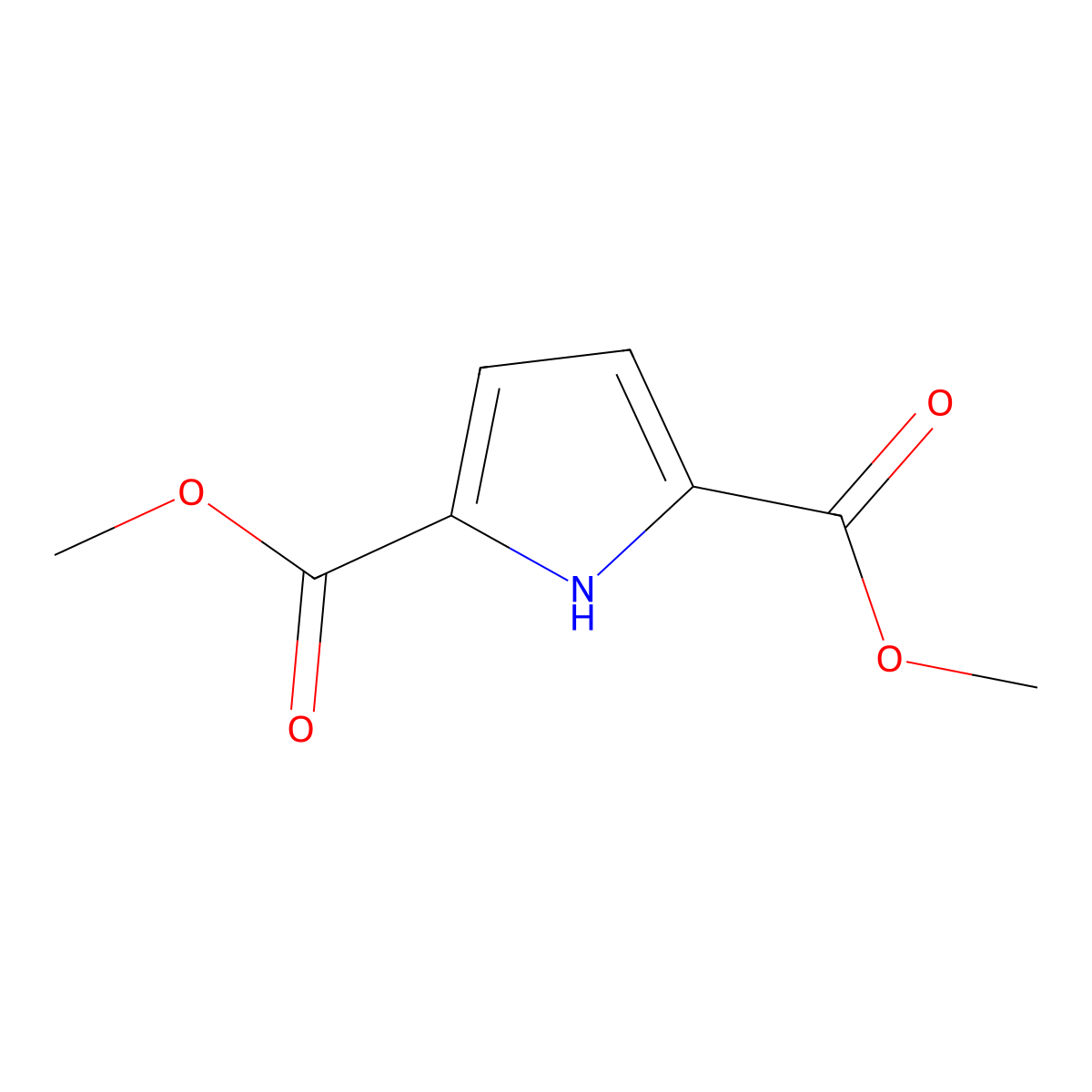 1H-Pyrrole-2,5-dicarboxylic acid, 2,5-dimethyl ester molecular structure, CAS 1757-29-5
