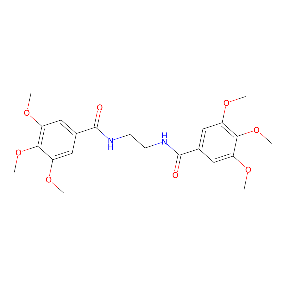 N,N'-1,2-Ethanediylbis(3,4,5-trimethoxybenzamide) molecular structure, CAS 1757-80-8