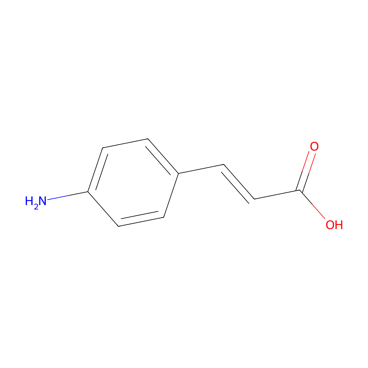p-Aminocinnamic acid molecular structure, CAS 17570-30-8