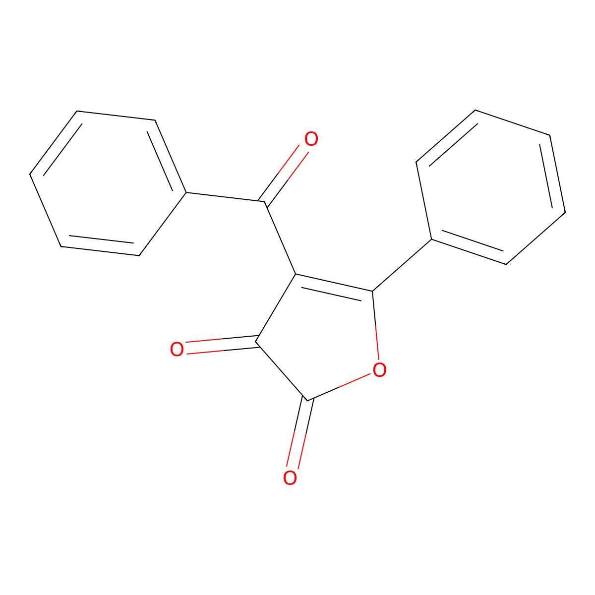 4-Benzoyl-5-phenylfuran-2,3-dione molecular structure, CAS 17571-17-4