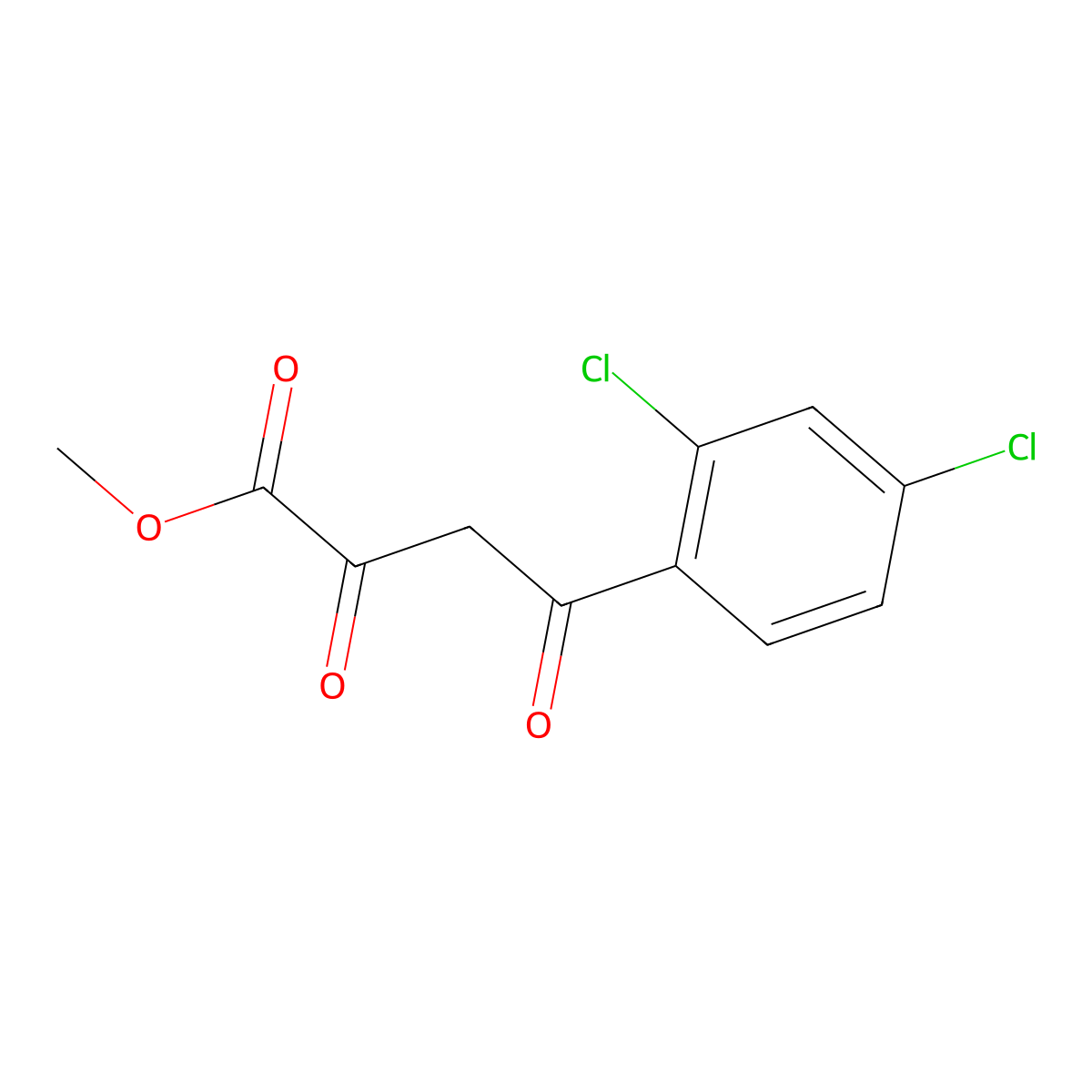 Methyl 4-(2,4-dichlorophenyl)-2,4-dioxobutanoate molecular structure, CAS 175711-73-6