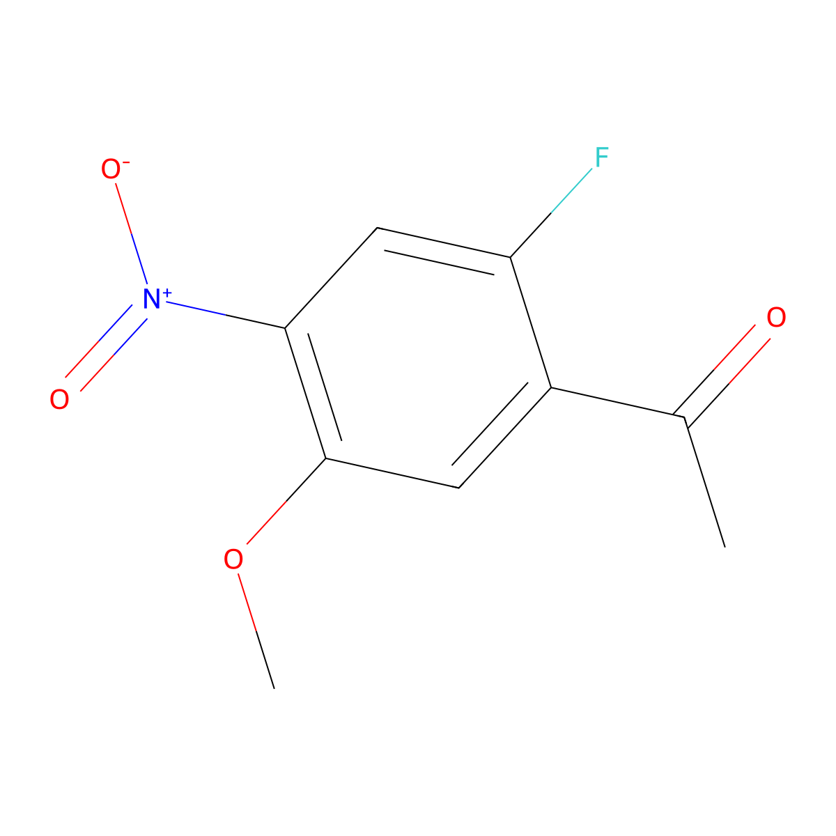 1-(2-Fluoro-5-methoxy-4-nitrophenyl)ethanone molecular structure, CAS 175711-80-5